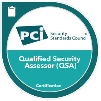 A professional cybersecurity auditor reviewing compliance documents and network diagrams, representing a PCI QSA conducting a PCI DSS assessment for a business