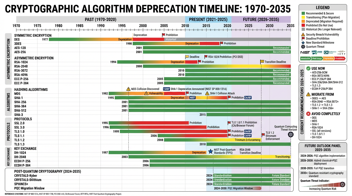 Cryptographic Algorithm Deprecation Timeline