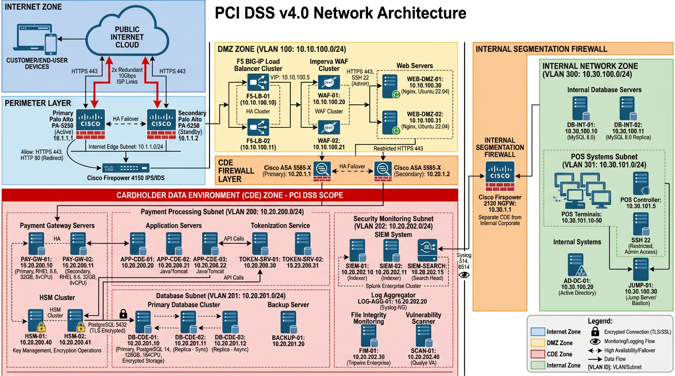PCI DSS v4.0 Network Architecture