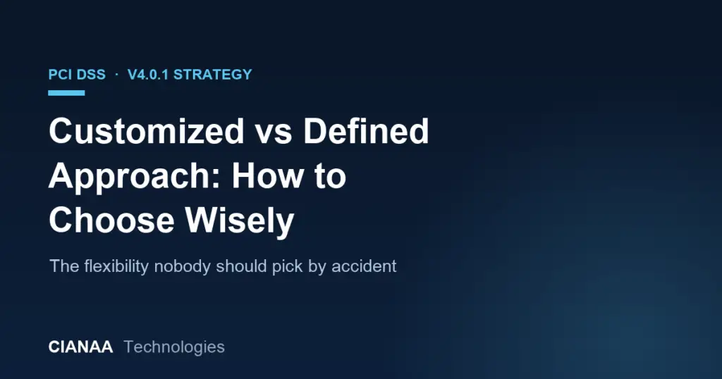 Customized Approach vs Defined Approach in PCI DSS v4.0.1: How to Choose