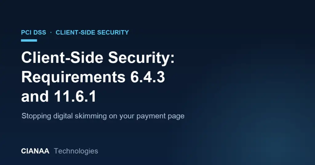 Client-Side Security: PCI DSS Requirements 6.4.3 and 11.6.1