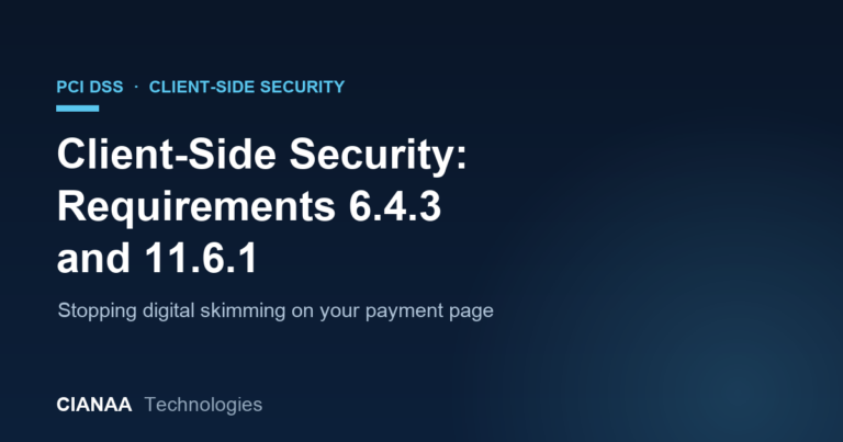 Client-Side Security: PCI DSS Requirements 6.4.3 and 11.6.1