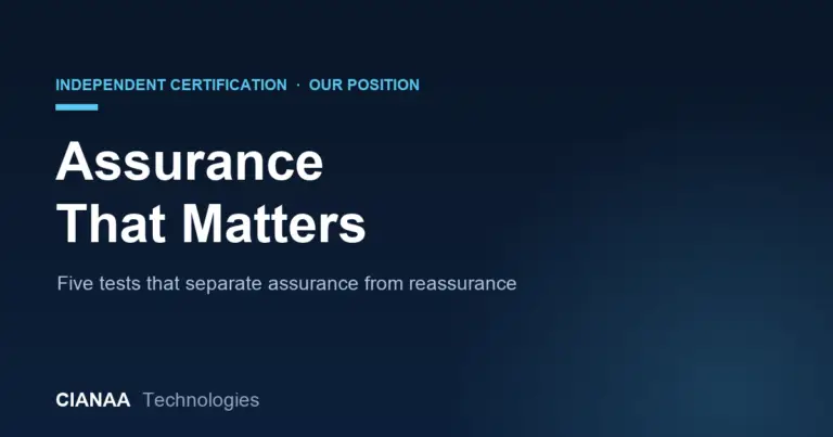 Assurance That Matters: Five Tests That Separate Assurance From Reassurance