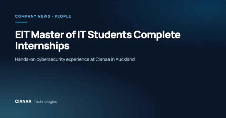 EIT Master of IT Students Complete Internships at Cianaa